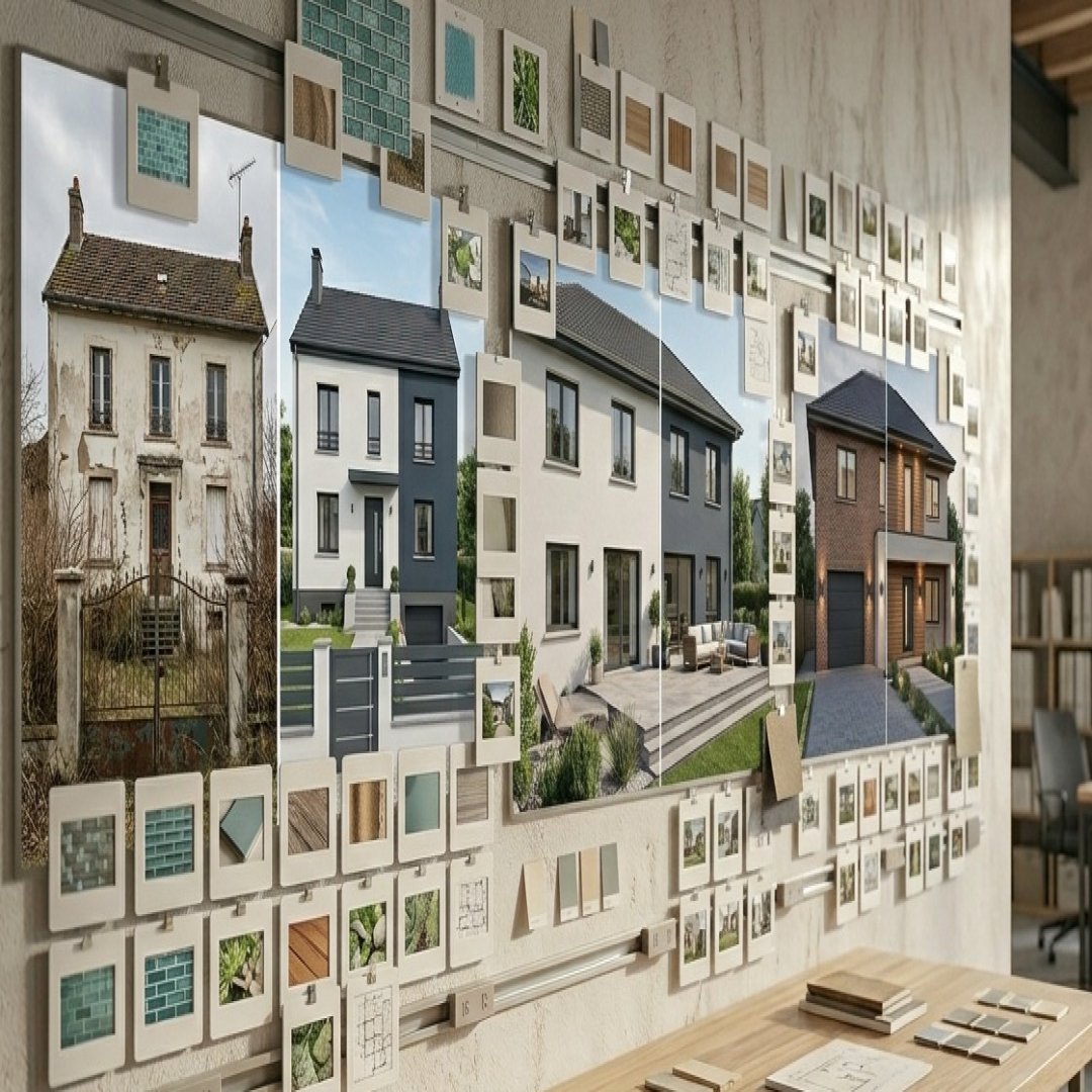 simulation avant travaux facade portail terrasse cloture