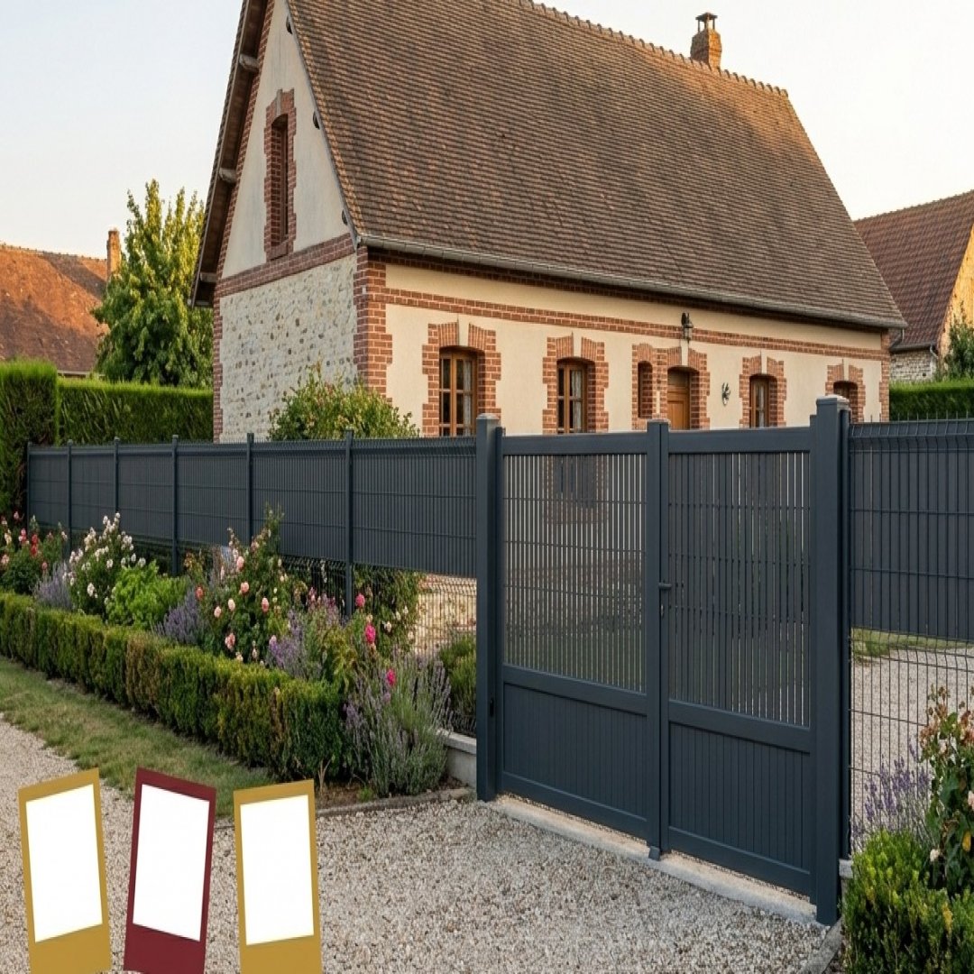 clôture en grille anthracite NOMSOCIETE