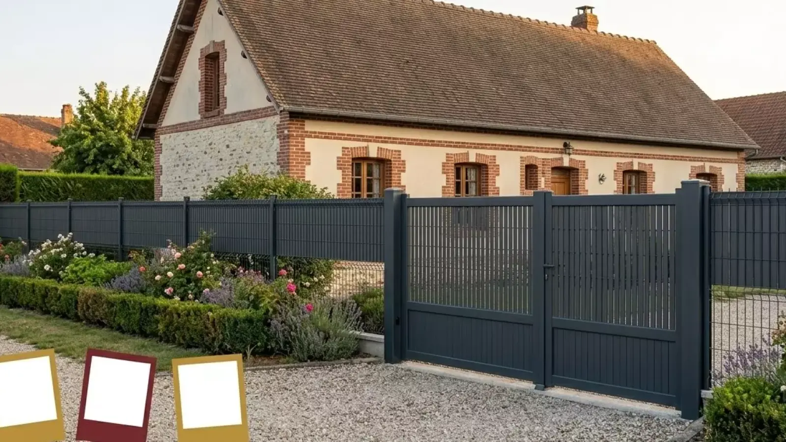 clôture en grille anthracite SIMULATION TRAVAUX