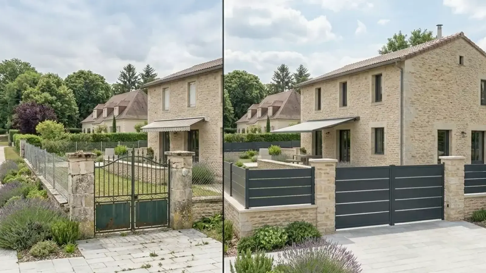simulation portail maison entrée SIMULATION TRAVAUX