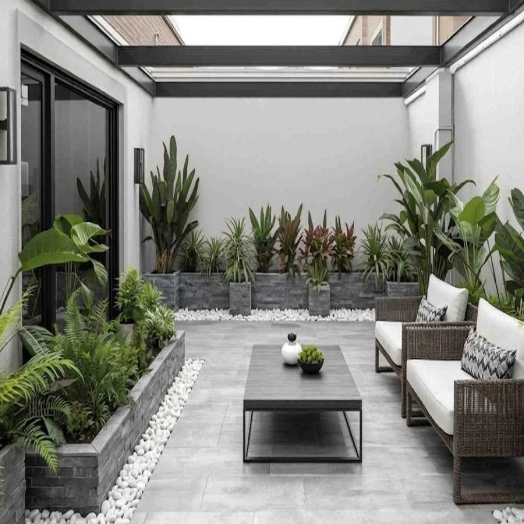 terrasse moderne maison SIMULATION TRAVAUX